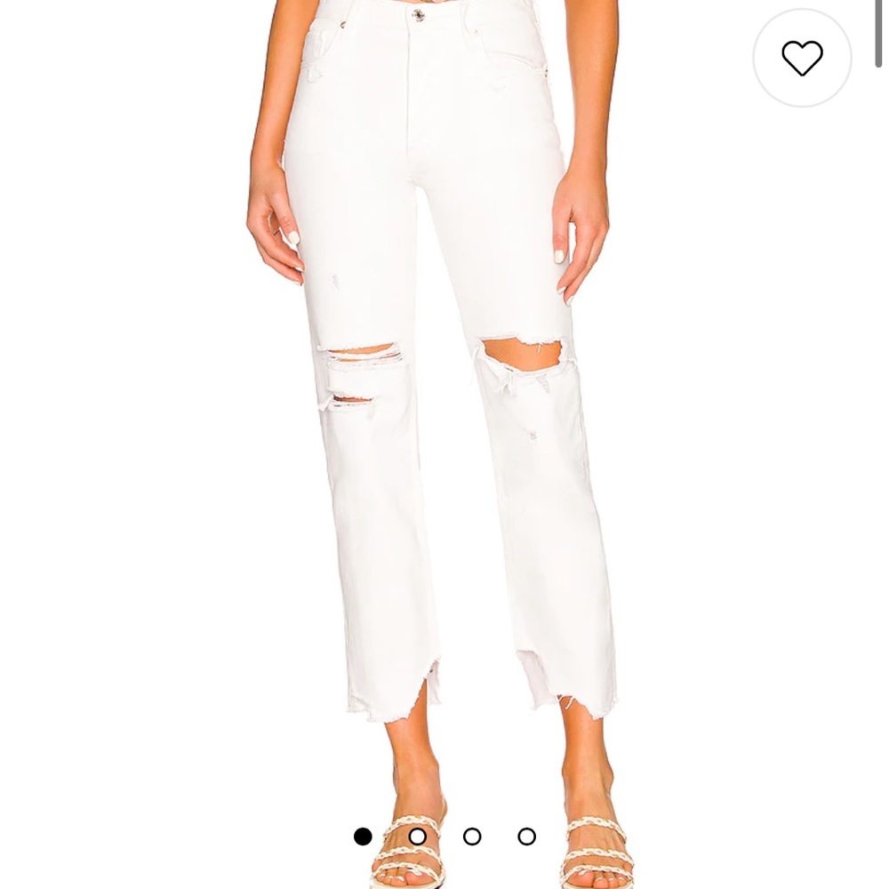 NWT Free People White Boyfriend Jeans - Picture 3 of 5